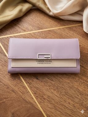 Forever Young Lavender and Cream Women's Wallet